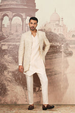 Load image into Gallery viewer, Ivory Heritage Open Embroidered Indowestern Set