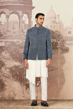 Load image into Gallery viewer, Indigo Kantha Embroidered Bandhgala Set