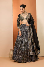 Load image into Gallery viewer, Black lehenga set