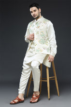 Load image into Gallery viewer, Ivory Hand Painted and Hand Embroidered Vest Set
