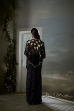 Load image into Gallery viewer, Black skirt and jacket set with an ivory corset