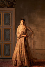 Load image into Gallery viewer, Peach Organza Lehenga Set