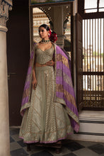 Load image into Gallery viewer, Green lehenga set