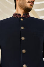Load image into Gallery viewer, Indigo Mehrab Indowestern Set