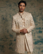 Load image into Gallery viewer, Buttercream hand embroidered contempoarary jacket set