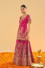 Load image into Gallery viewer, Ishwa - Short Kurta with Sharara and Dupatta
