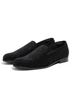 Load image into Gallery viewer, Stellar Nightfall Velvet Embroidered Shoes