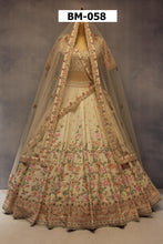 Load image into Gallery viewer, Ivory Raw Silk Double Dupatta Lehenga Set