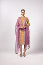 Load image into Gallery viewer, MUSTARD MULTICOLOR KURTA SET
