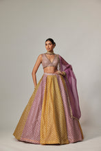 Load image into Gallery viewer, MUSTARD MULTICOLOR CROP TOP WITH DUPATTA