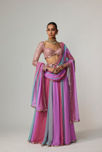Load image into Gallery viewer, MAUVE MULTICOLOR LEHENGA PANTS SET
