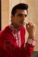 Load image into Gallery viewer, EMBROIDRED RED KURTA PANT