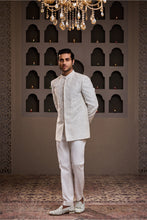 Load image into Gallery viewer, WHITE EMBROIDERED JODHPURI COAT WITH PANT