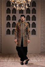 Load image into Gallery viewer, JAMAWAR ACHKAN BLACK KURTA DHOTI SALWAR