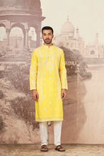 Load image into Gallery viewer, Yellow Dahlia Sequin Embroidered Kurta Set