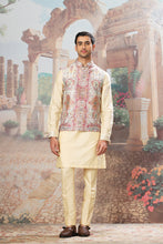 Load image into Gallery viewer, Mughal Minaret Digital Print Mirror Embroidered Kurta Bundi Set