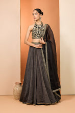 Load image into Gallery viewer, Black lehenga set