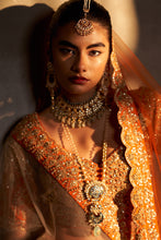 Load image into Gallery viewer, Rust Raw Silk Double Dupatta Lehenga Set