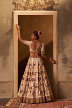 Load image into Gallery viewer, Ivory Raw Silk Double Dupatta Lehenga Set