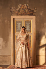 Load image into Gallery viewer, Ivory Raw Silk Double Dupatta Lehenga Set