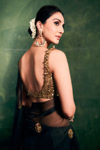 Load image into Gallery viewer, Black Ghunghroo saree