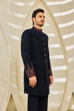 Load image into Gallery viewer, Indigo Mehrab Indowestern Set