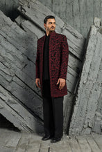 Load image into Gallery viewer, Black Jamawar Indowestern Set