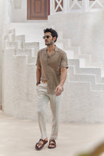 Load image into Gallery viewer, Sand Hued Cuban Embroidered Shirt