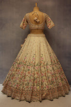 Load image into Gallery viewer, Ivory Raw Silk Double Dupatta Lehenga Set