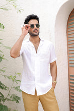 Load image into Gallery viewer, White Cuban Embroidered Shirt