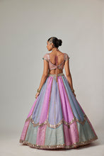 Load image into Gallery viewer, MAUVE MULTICOLOR SEQUINS SCATTER LEHENGA WITH CAP SLEEVE BLOUSE