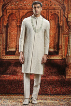 Load image into Gallery viewer, Ivory Silk Sherwani with Cutdana Embroidery