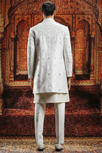 Load image into Gallery viewer, Ivory Silk Sherwani with Resham Embroidery