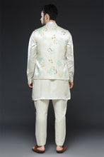 Load image into Gallery viewer, Ivory Hand Painted and Hand Embroidered Vest Set