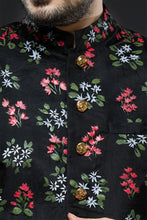 Load image into Gallery viewer, Black Handpainted Vest Set