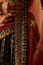 Load image into Gallery viewer, Green Raw Silk Double Dupatta Lehenga Set