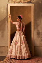 Load image into Gallery viewer, Pink Raw Silk Double Dupatta Lehenga Set