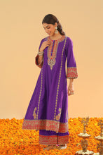 Load image into Gallery viewer, Maisha - Long A-line Kurta with Palazzo and Dupatta