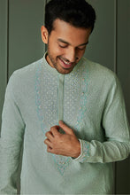 Load image into Gallery viewer, Paisley Perfection Sky Blue Chanderi Silk Embroidered Kurta
