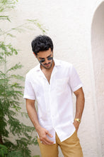 Load image into Gallery viewer, White Cuban Embroidered Shirt
