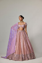 Load image into Gallery viewer, LILAC GOTA MULTICOLOR HEAVY METALLIC LEHENGA WITH CAP SLEEVE BLOUSE