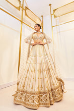 Load image into Gallery viewer, Gita ivory - Ivory Elegance Raw Silk Zardosi Bridal Lehenga Set