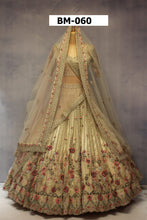 Load image into Gallery viewer, Ivory Organza Double Dupatta Lehenga Set