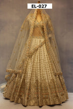 Load image into Gallery viewer, Ivory Raw Silk Double Dupatta Lehenga Set