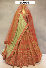 Load image into Gallery viewer, Red Raw Silk Double Dupatta Lehenga Set