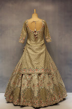 Load image into Gallery viewer, Blush Pink Raw Silk Double Dupatta Lehenga Set