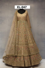 Load image into Gallery viewer, Peach Organza Lehenga Set