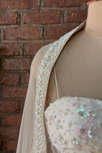 Load image into Gallery viewer, Beige Sequin work corset and lehenga set