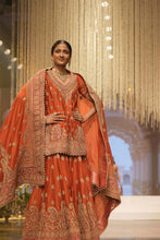 Load image into Gallery viewer, Shazfa - Short Kurta with Sharara and Dupatta