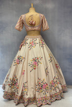 Load image into Gallery viewer, Pink Raw Silk Double Dupatta Lehenga Set